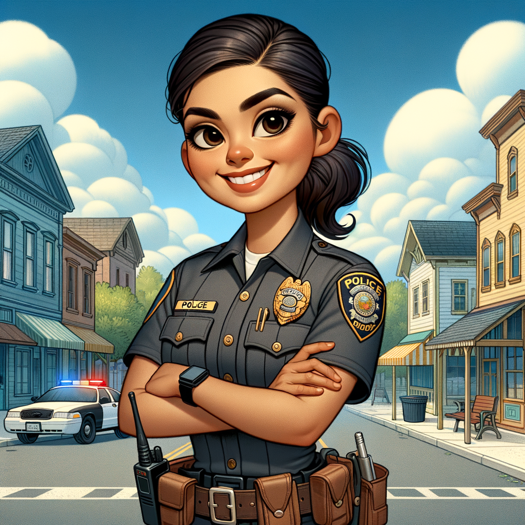 create cute police woman